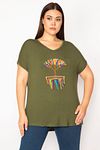Plus Size Blouse - Khaki - Regular fit