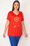 Plus Size Blouse - Red - Regular fit