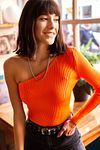 Bluse - Orange - Figurbetont