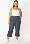 Plus Size Pants - Navy blue - Relaxed