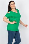 Große Größen in Bluse - Grün - Regular Fit