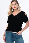 Große Größen in Bluse - Schwarz - Regular Fit