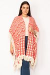 Plus Size Winterjacket - Red - Poncho