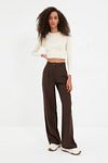 Pants - Brown - Wide leg