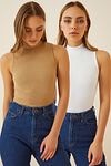 Bluse - Mehrfarbig - Figurbetont