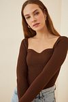 Pullover - Braun - Slim Fit