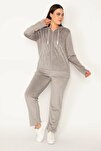 Plus Size Sweatsuit Set - Gray - Regular