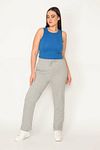 Plus Size Pants - Gray - Straight