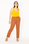 Plus Size Pants - Brown - Straight