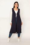 Plus Size Vest - Navy blue - Double-breasted
