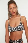 Bikinioberteil - Braun - Animal Print