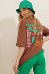 T-Shirt - Braun - Oversized
