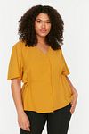 Plus Size Blouse - Yellow - Regular fit