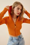 Sweatshirt - Orange - Figurbetont