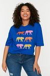 Große Größen in T-Shirt - Blau - Regular Fit