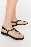 Sandalette - Schwarz - Flacher Absatz