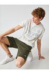 Shorts - Khaki - Mittlerer Bund