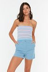Shorts - Dunkelblau - Hoher Bund