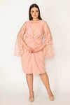 Große Größen in Abendkleid - Rosa - Basic