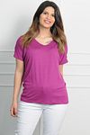 Plus Size Tunic - Purple - Relaxed fit