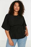 Plus Size Blouse - Black - Regular fit