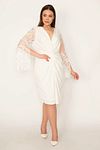 Große Größen in Abendkleid - Ecru - Basic