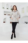 Plus Size Trench Coat - Gray - Puffer