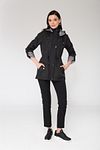 Plus Size Trench Coat - Black - Puffer