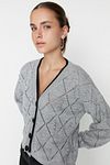 Strickjacke - Grau - Regular Fit