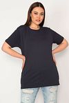 Plus Size Blouse - Navy blue - Regular fit