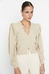 Strickjacke - Beige - Regular Fit