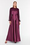 Evening Dress - Burgundy - Basic