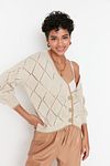 Strickjacke - Beige - Regular Fit