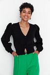 Strickjacke - Schwarz - Regular Fit