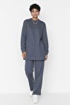 Sweatsuit Set - Blue - Relaxed fit