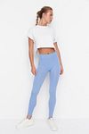 Sport-Leggings - Blau - Hoher Bund