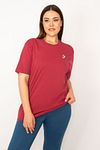 Plus Size Blouse - Burgundy - Regular fit