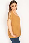 Große Größen in Bluse - Beige - Regular Fit