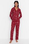 Pyjama - Bordeaux - Animal Print
