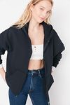 Sweatshirt - Dunkelblau - Oversized