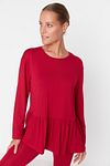 Pajama Set - Burgundy - Plain
