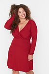 Große Größen in Kleid - Rot - Skater