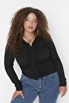 Plus Size Blouse - Black - Relaxed