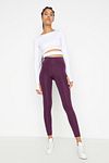 Sports Leggings - Purple - High Waist