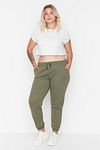 Große Größen in Sweathose - Khaki - Jogger