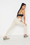 Sport-Leggings - Grau - Hoher Bund