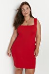 Plus Size Dress - Red - Bodycon