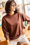 Sweatshirt - Braun - Relaxed Fit