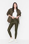 Leggings - Khaki - Hoher Bund