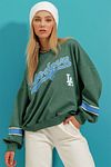 Sweatshirt - Grün - Oversized